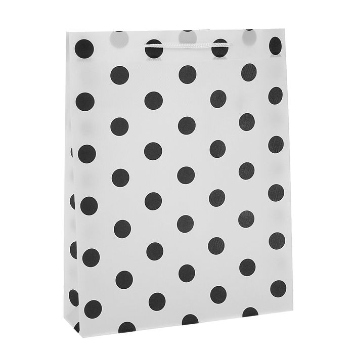 Пакет пластиковый "Горох" 23 х 27 х 8 см, белый