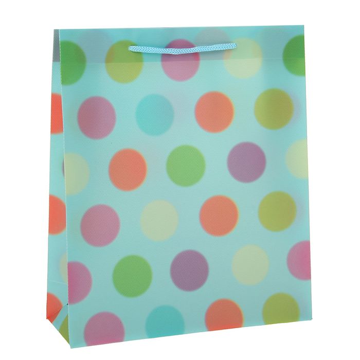 Пакет пластиковый "Горошина" 23 х 27 х 8 см, синий