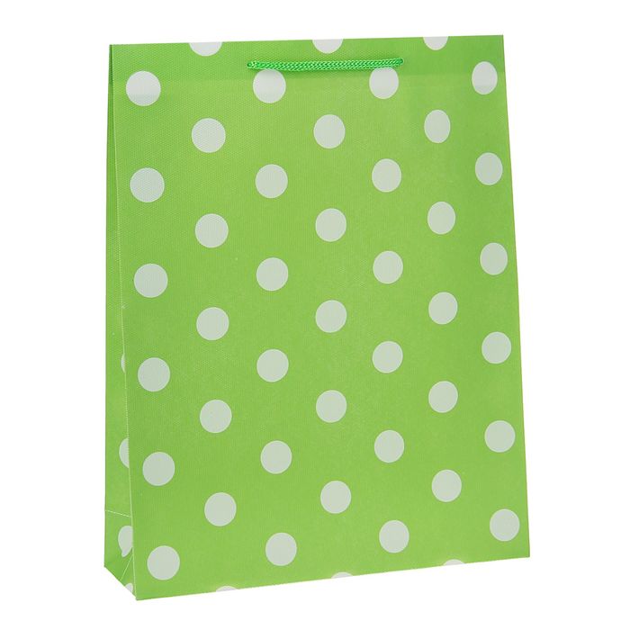 Пакет пластиковый "Горох" 26 х 34 х 8 см, зеленый