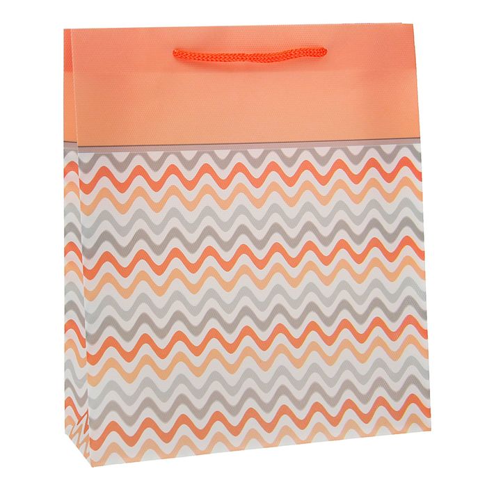 Пакет пластиковый "Волна" 34*26 х 8 см, бежевый