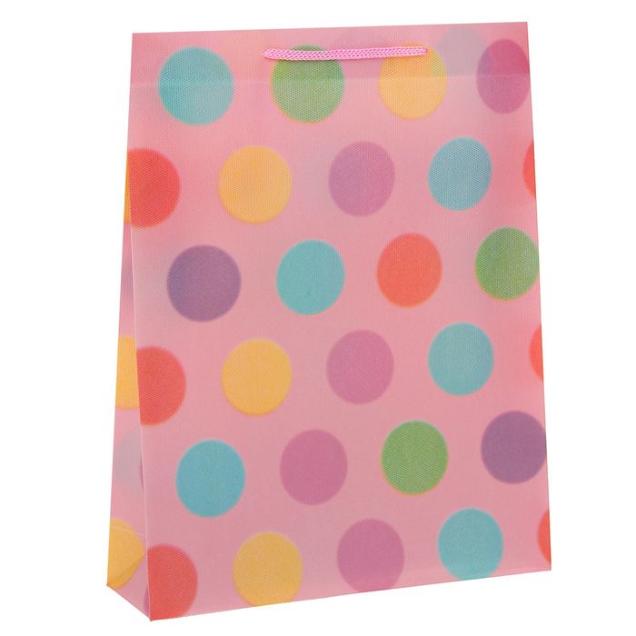 Пакет пластиковый "Горошина" 26 х 34 х 8 см, розовый