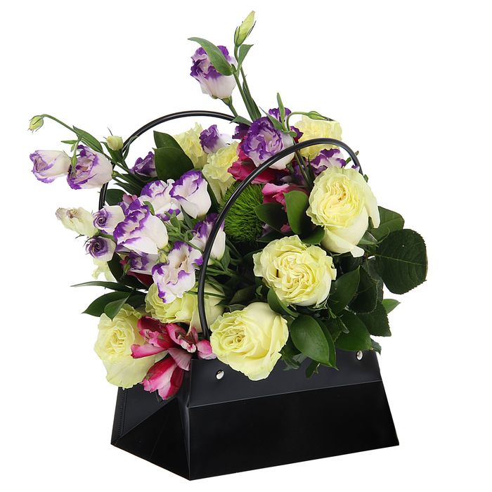 Переноска для цветов 12 х 22 х 10 см, черный