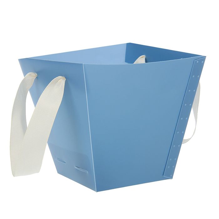 Переноска для цветов 15 х 14 х 14 см, синий