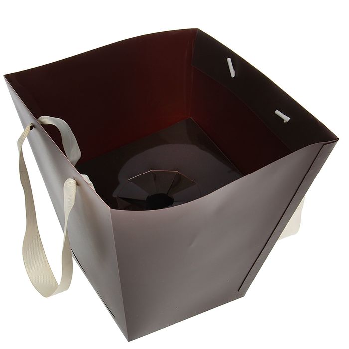 Переноска для цветов 19 х 22 х 19 см, коричневый