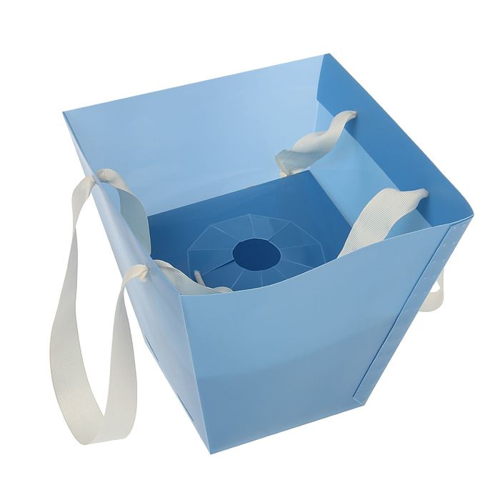 Переноска для цветов 24 х 25 х 24 см, синий