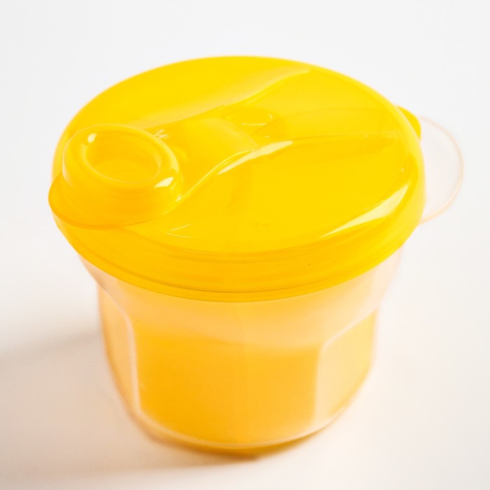 Контейнер пищевой для хранения детского питания, дозатор 3 секции, от 0 мес., цвета МИКС
