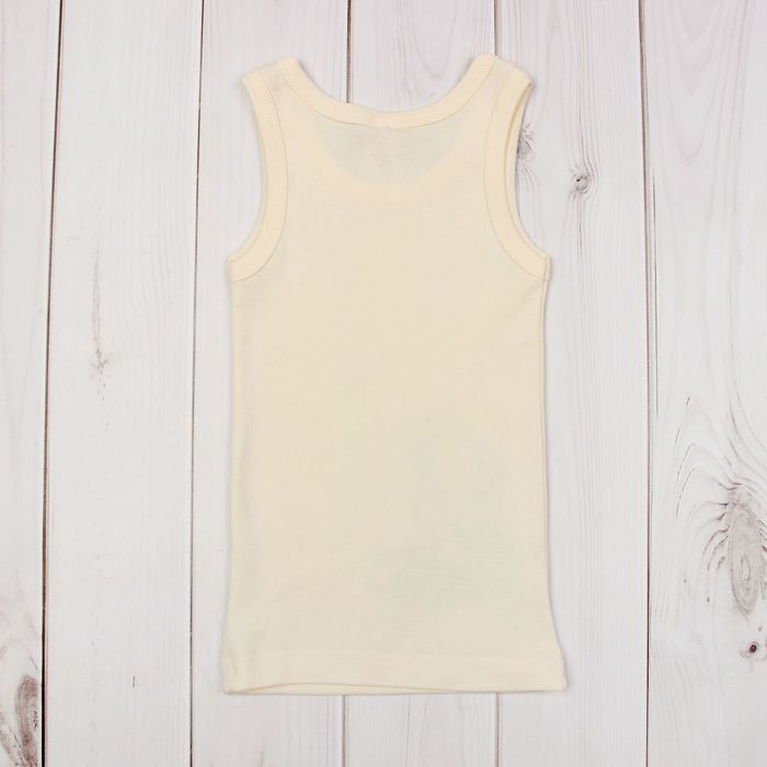 Майка для мальчика, рост 92 см (52), цвет бежевый