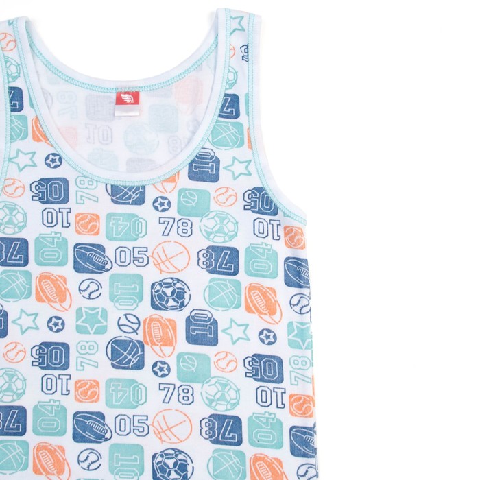 Майка для мальчика, рост 134 см, цвет бирюзовый