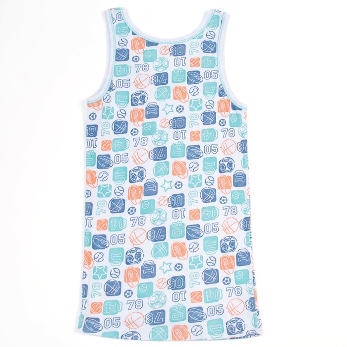 Майка для мальчика, рост 134 см, цвет бирюзовый