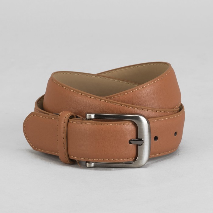 Ремень женский, винт, пряжка - тёмный металл, ширина - 3,5см, рыжий