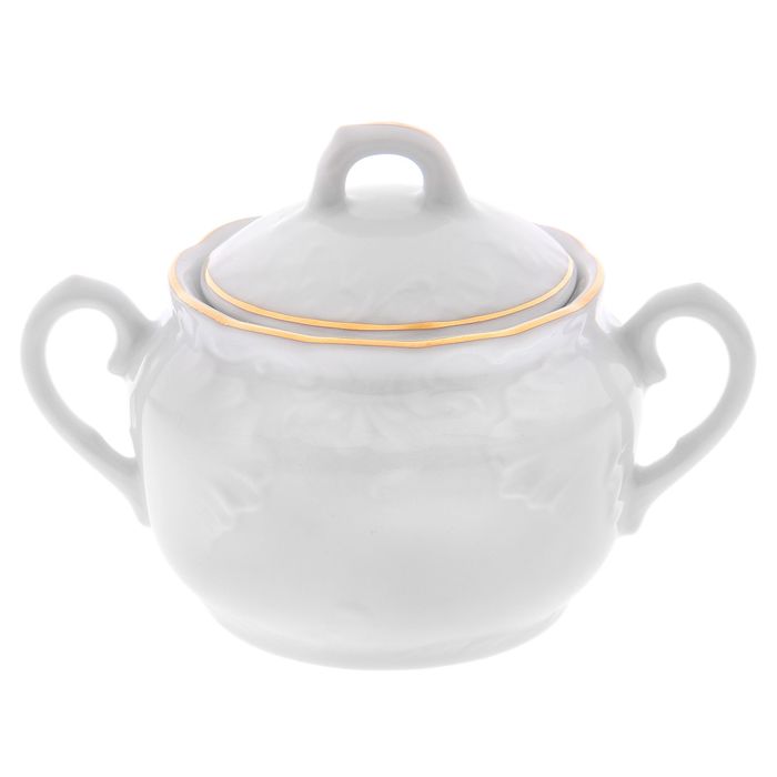 Сахарница 200 мл, отводка золотом