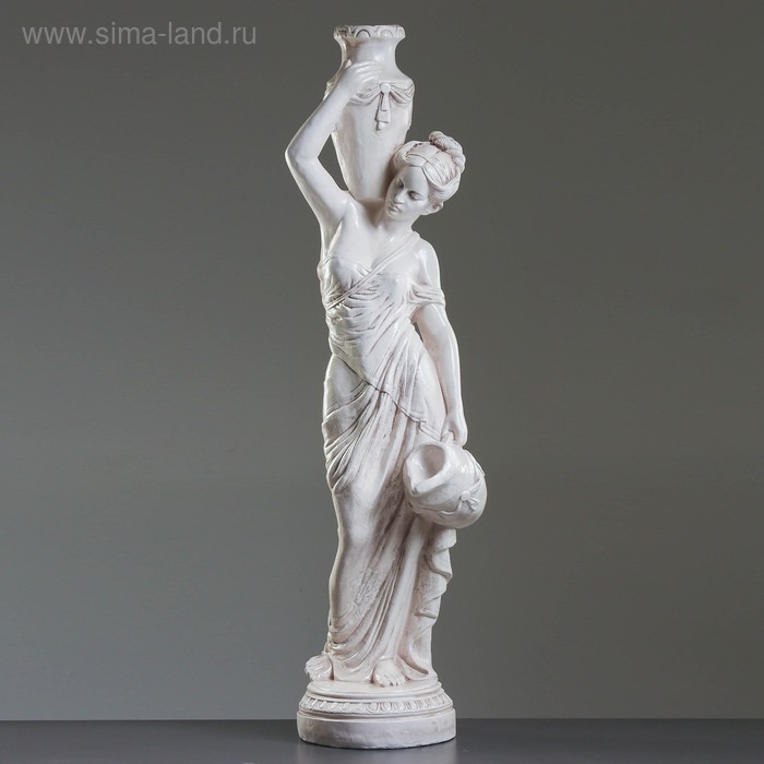Фигура Девушка с кувшином состаренный, 140см фигура дева с кувшином большая 13х13х39см