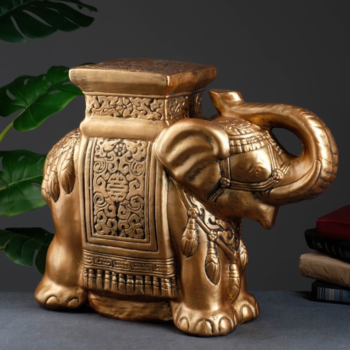 фото Фигура - подставка "слон" бронза, 21х54х43см хорошие сувениры