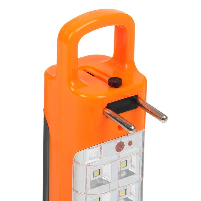 Фонарь ручной аккумуляторный RED 110, 2 режима: 1 Вт / 10 SMD, чёрно-оранжевый