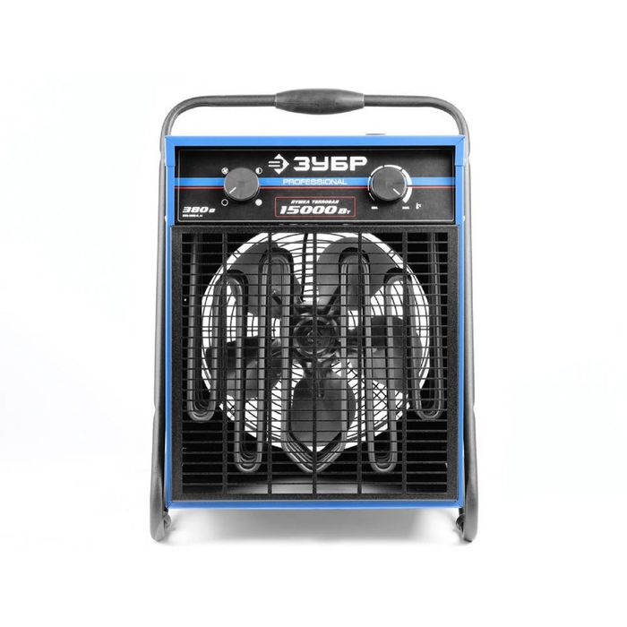 Пушка "ЗУБР" ЗТПЭ-15000-Ф_М2, тепловая электрическая, двойные стенки, ТЭН, 15/7.5кВт, 380В