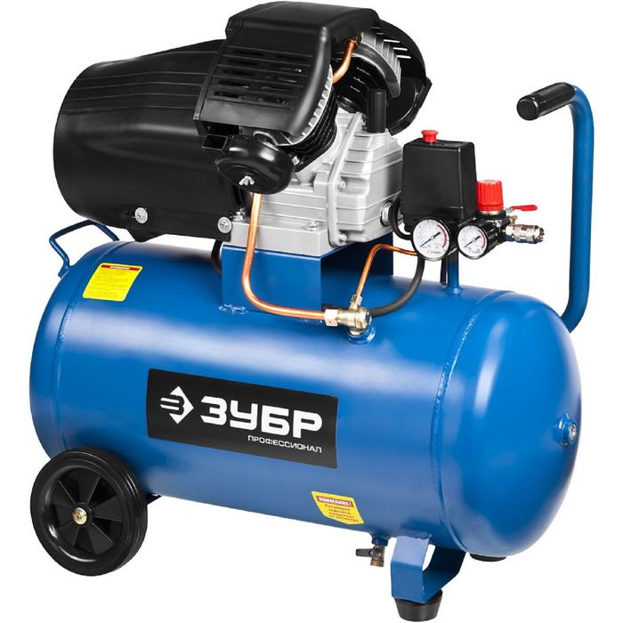 Компрессор "ЗУБР" ЗКПМ-360-50-2.2, воздушный, поршневой, масл., 50л, 8Атм, 2200Вт, 220В