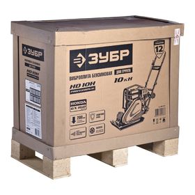 

Виброплита "ЗУБР" ЗВПБ-10 ГХ, для грунта, 500*360мм, двс Honda GX160 4.0кВт (5.5 л.с.), 60кг