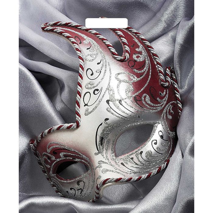 Пакет "Маска", полиэтиленовый с вырубной ручкой, 45х38 см, 60 мкм