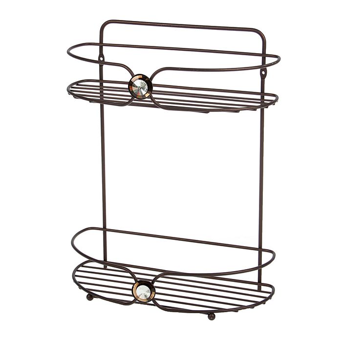 Полка 2-х ярусная "Кристалл", цвет коричневый