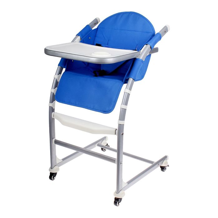 Стульчик для кормления, трансформер 3 в 1, цвет голубой