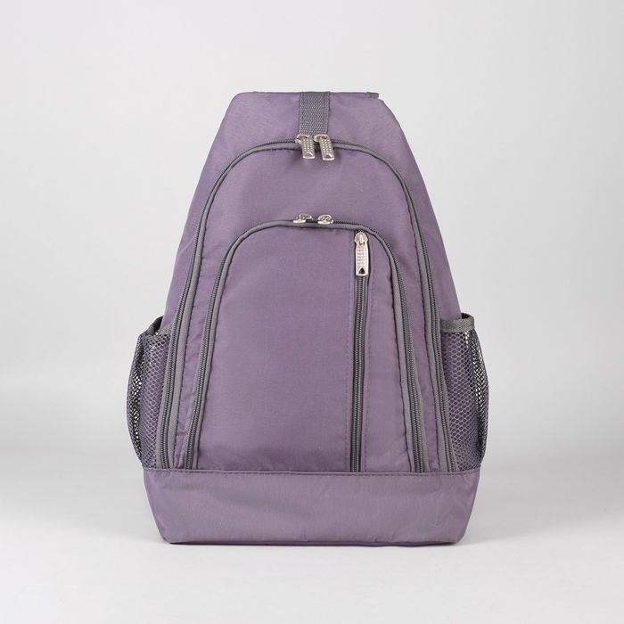 Рюкзак молодёжный на молнии, 1 отдел, 2 наружных кармана, 2 боковых кармана с сеткой, серый