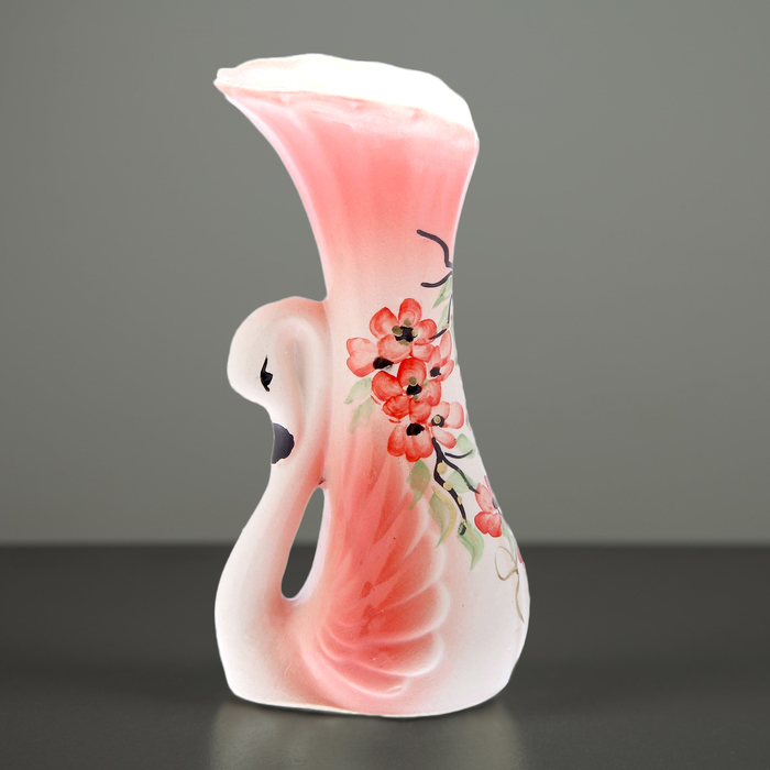 Ваза "Лебедь" цветная, малая, микс