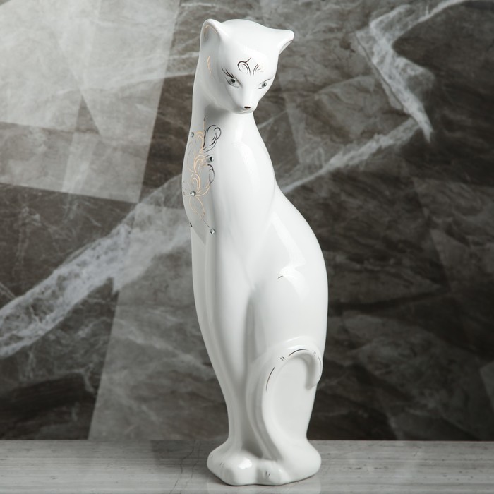 Копилка "Багира" большая, глазурь, белая