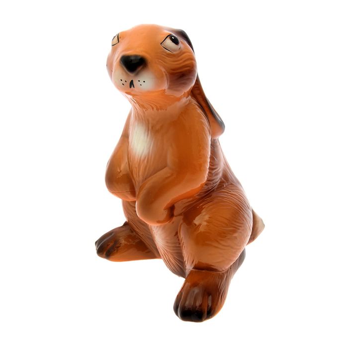 Садовая фигура "Кролик" глянец, бежевая