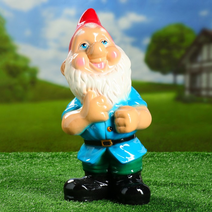 Садовая фигура "Гномик" глянец, средний
