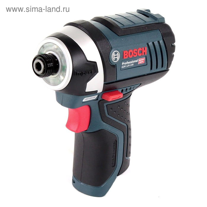 Гайковерт BOSCH GDR 12V-105 (06019A6977), ударный, аккум., 12В, 2x2А/ч, 2600 об/мин