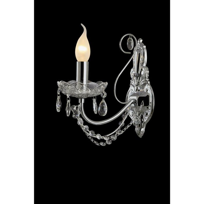 Бра "Великолепный век" 1 лампа 40W Е14 хром/черный