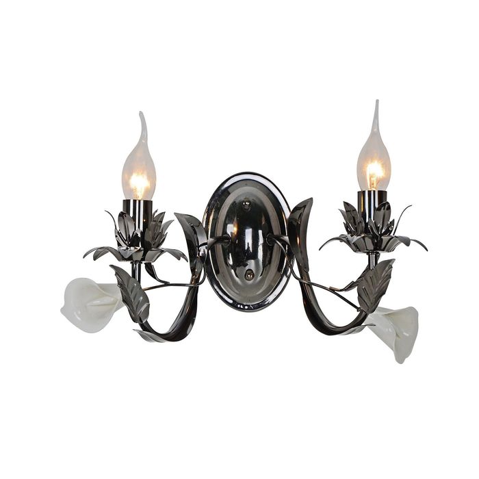 Бра "Темная ночь" 2 лампы 60W Е14 черный хром