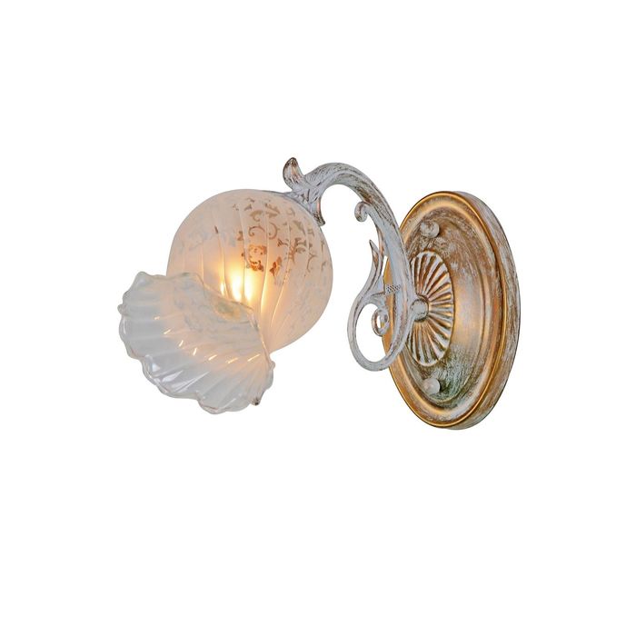 Бра "Эмилия" 1 лампа 60W Е14 белый/золото