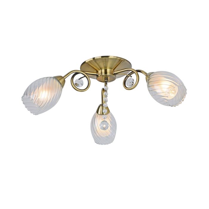 Люстра "Элеонора" 3 лампы 60W Е14 античная бронза