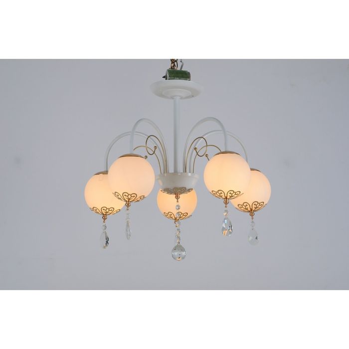 Люстра "Анни" 5 ламп 60W Е14 белый/золото