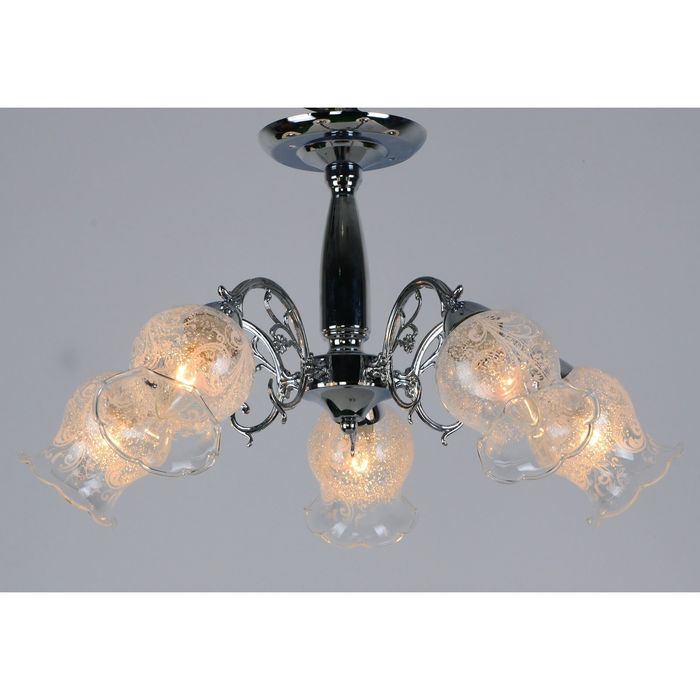 Люстра "Камилла" 5 ламп 60W Е14 хром