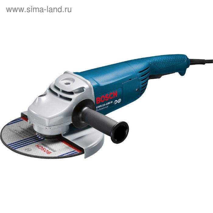 Машина углошлифовальная BOSCH GWS 24-180 H (0 601 883 103) 2400Вт 6500об/мин 180мм