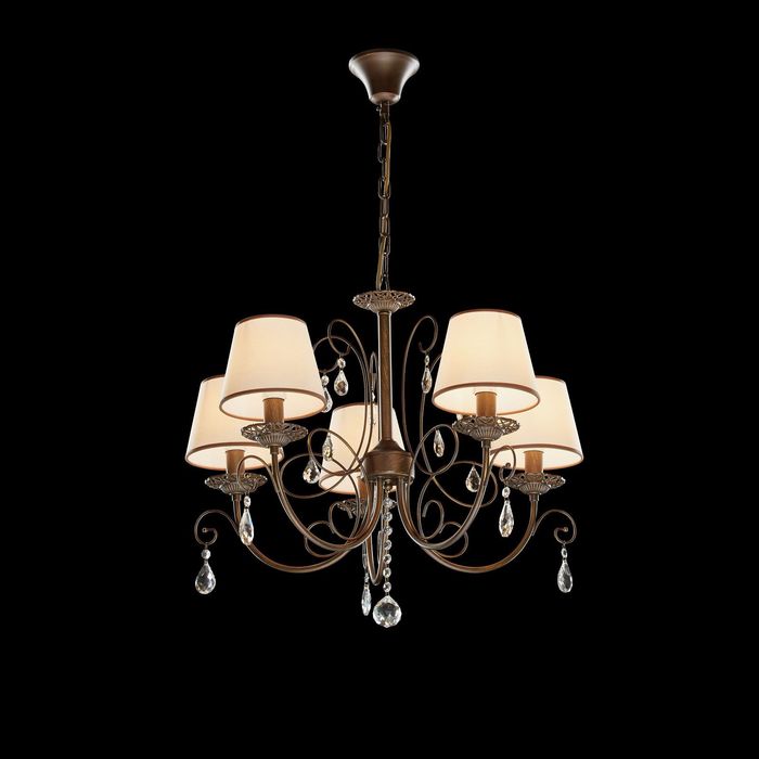 Люстра "Ника" 5 ламп 40W Е14 античная бронза (кор.-золото)