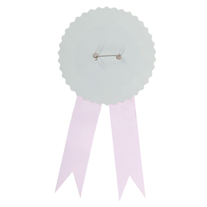 Значок "С Днем рождения" клоун, розовый цвет