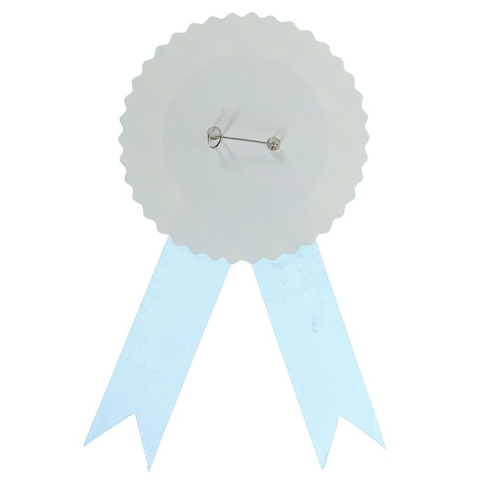 Значок "С Днем рождения" кружева, голубой цвет