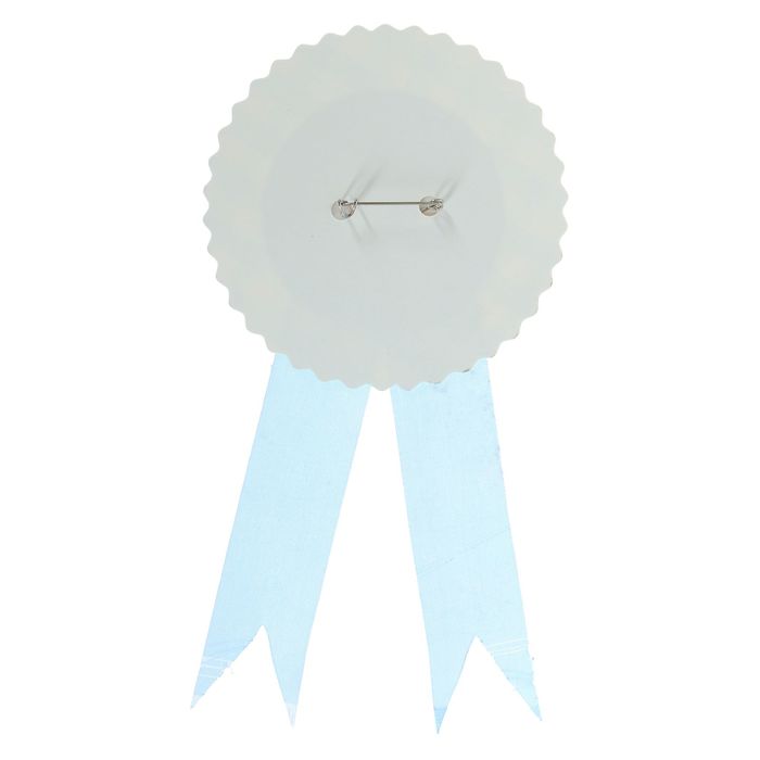 Значок "7" бантик, голубой цвет