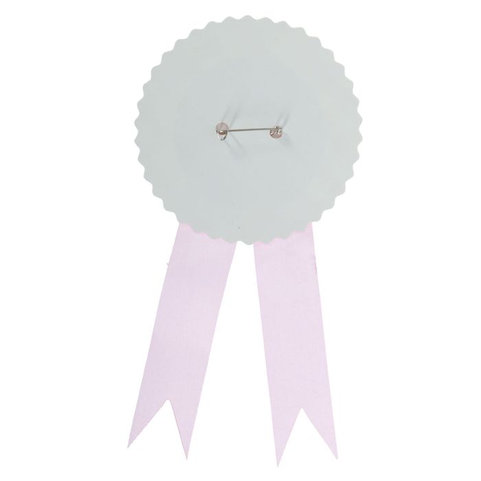 Значок "5" бантик, розовый цвет