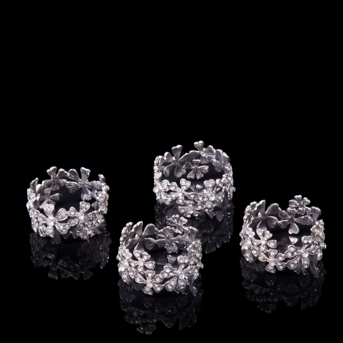 фото Набор из 4 колец для салфеток garland, 12,5 × 7 × 15,5 см l'objet