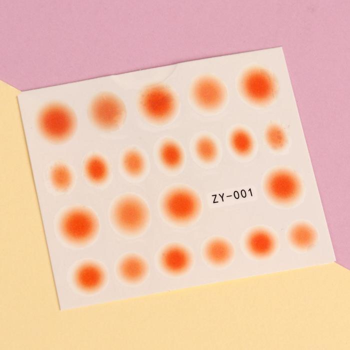 Слайдер-дизайн для ногтей, водный, цвет оранжевый