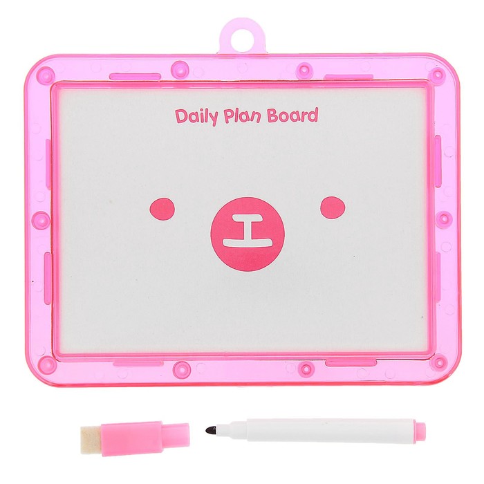 Доска для рисования двухсторонняя + маркер черного цвета со стиралкой