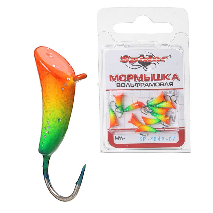 Мормышка W Spider «Банан Fox» с ушком крашеная, 4,0 мм, вес 0,80 г, цвет 07