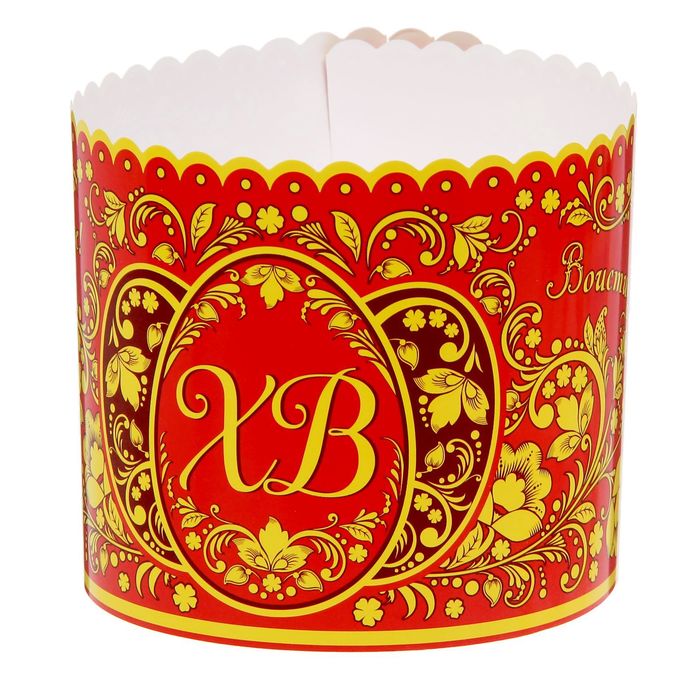 Ободок для пасхального кулича "Воистину Воскресе! Хохлома"