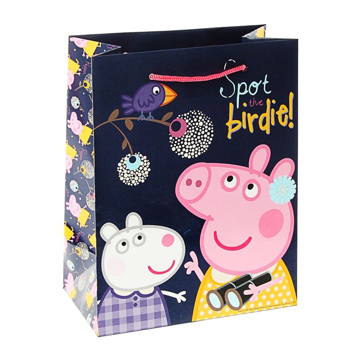 Пакет подарочный "Пеппа и птица", 23 х 18 х 10 см, Peppa Pig