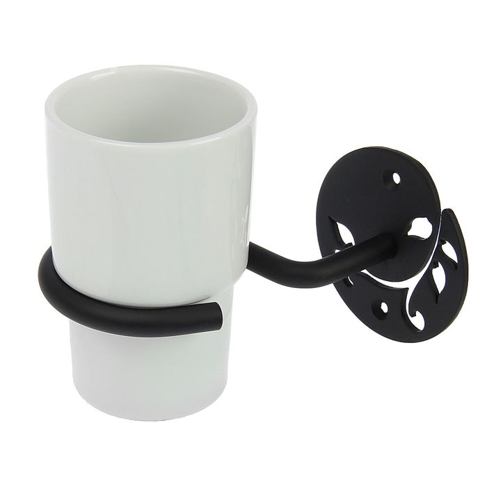 Стакан керамический с держателем "Узор"