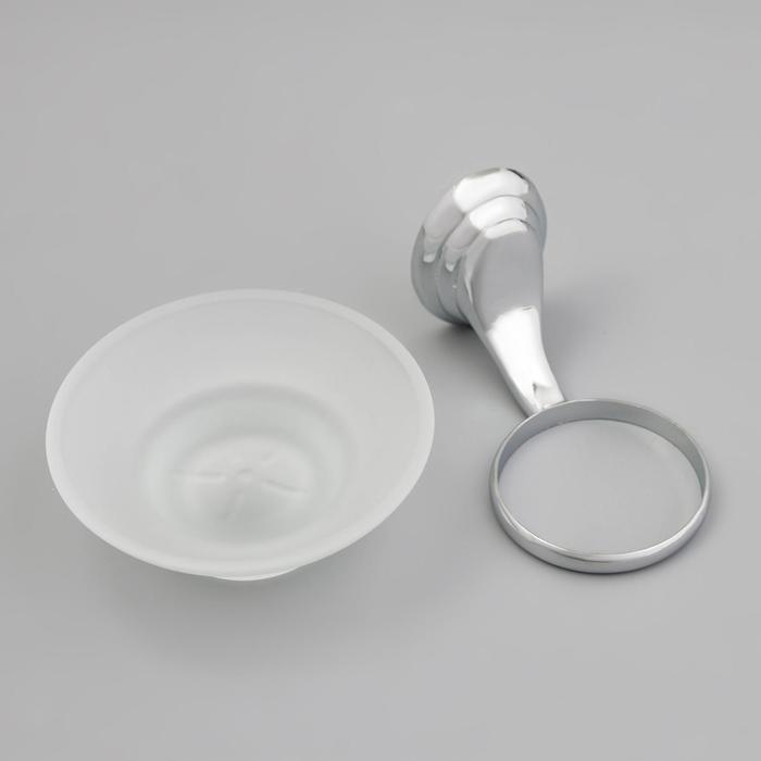 Мыльница настенная стеклянная матовая "Шарм"